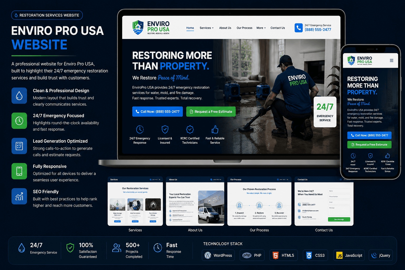 EnviroPro USA restoration website