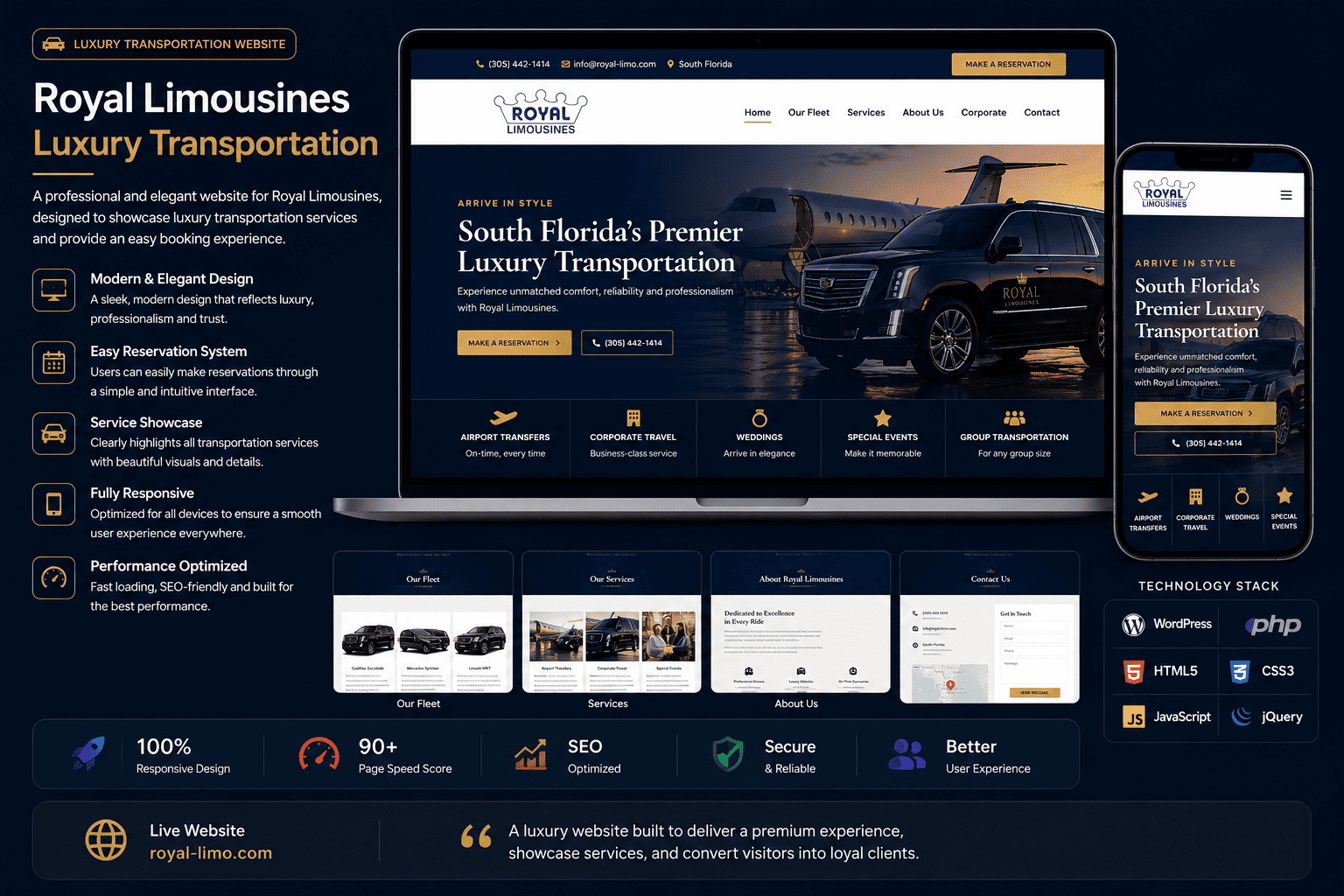 Royal Limousines website